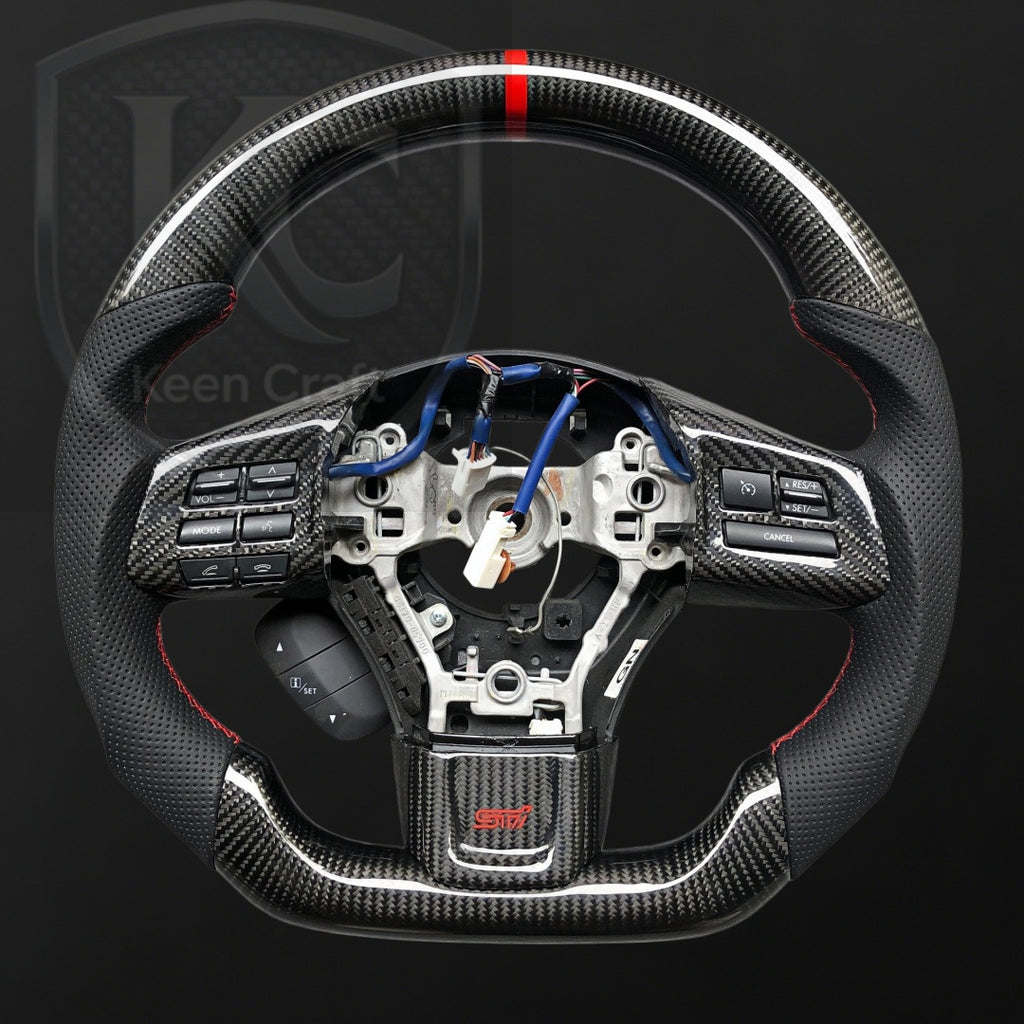 Subaru 2015-2021 WRX STI Carbon Fiber Steering Wheel | Keen Craft