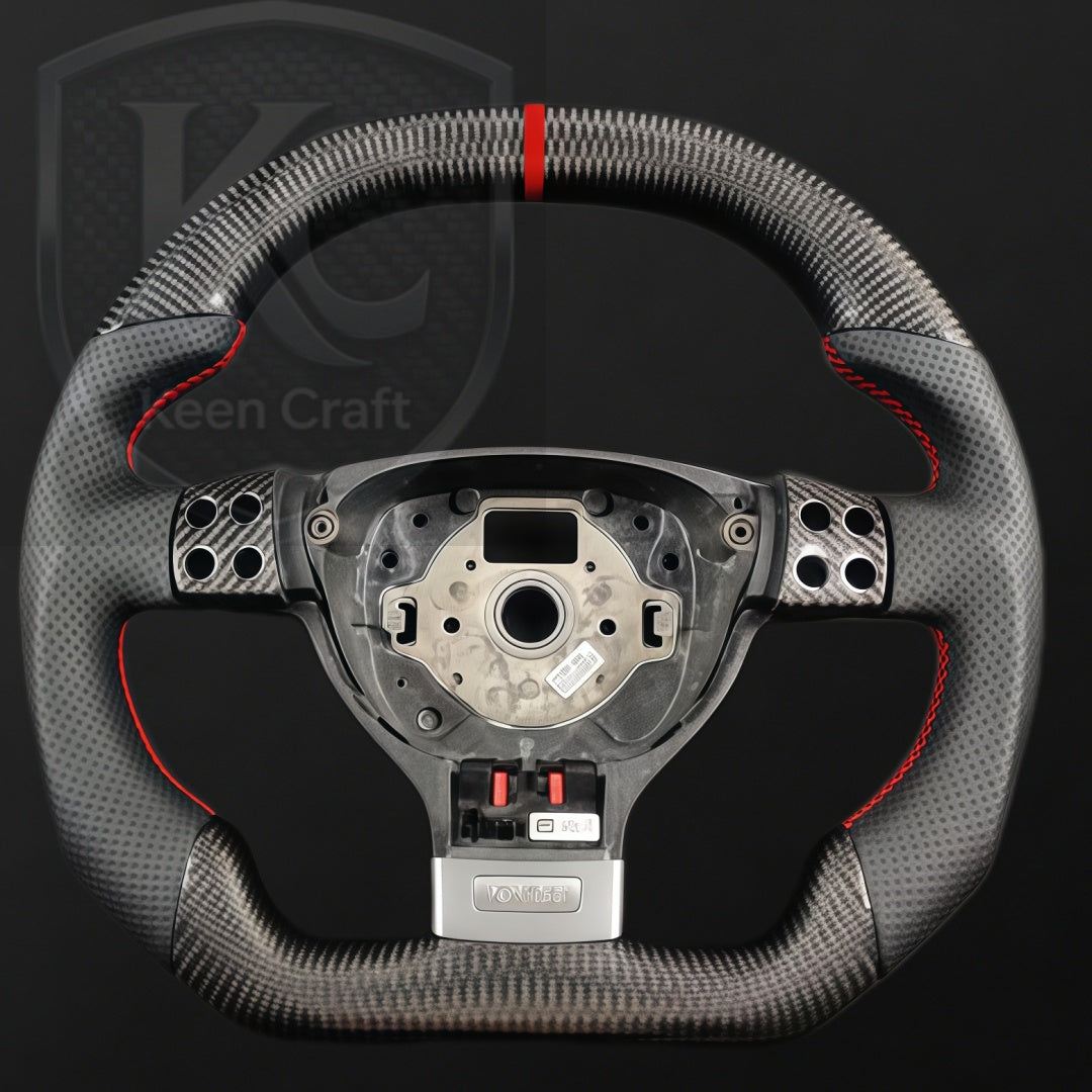 VW 2005-2009  MK5 Jetta Carbon fiber steering wheel| Keen Craft