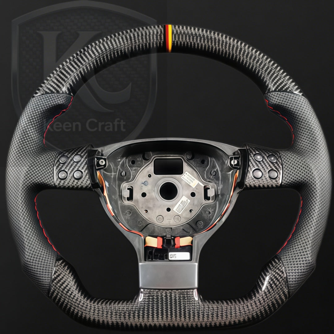 VW 2005-2009  MK5 Jetta Carbon fiber steering wheel| Keen Craft