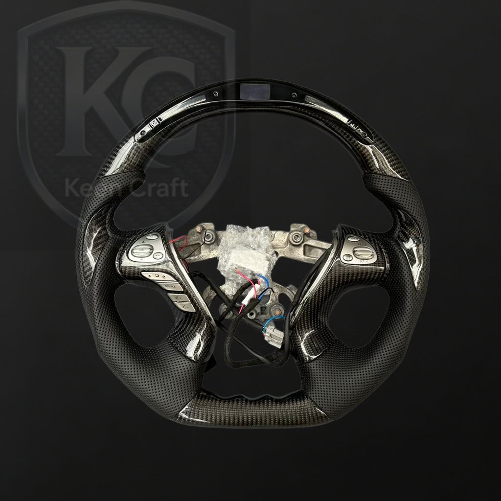 Infiniti 2013-2020 QX60 / 2013-2022 Q70 Q70L / 2011-2019 M25 M35 M37 M56 Carbon Fiber Steering Wheel | Keen Craft