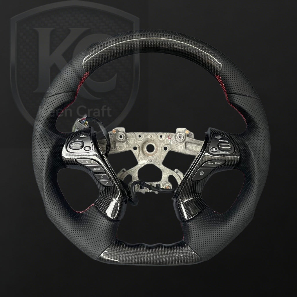 Infiniti 2013-2020 QX60 / 2013-2022 Q70 Q70L / 2011-2019 M25 M35 M37 M56 Carbon Fiber Steering Wheel | Keen Craft