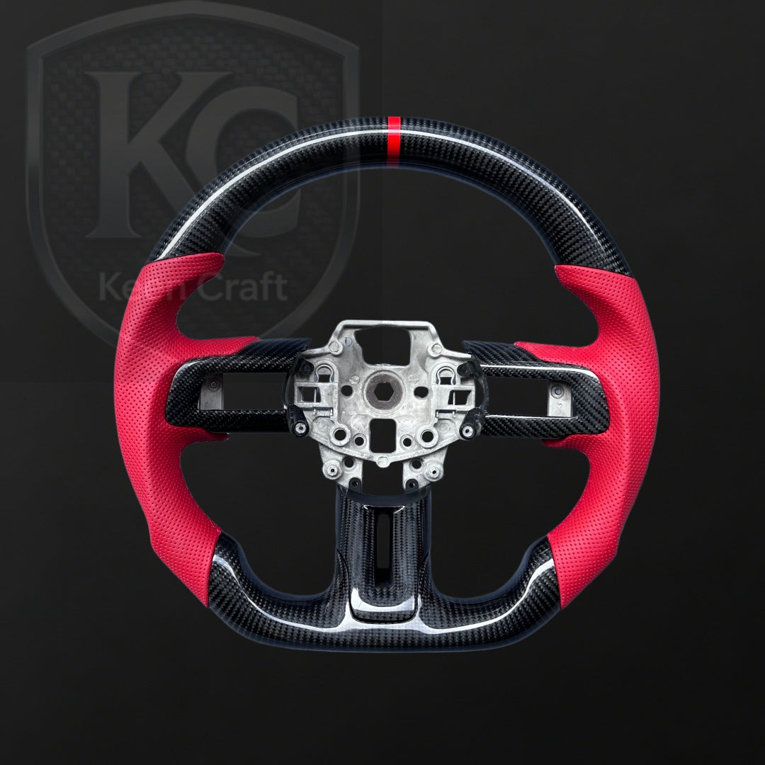 Ford 2018-2023 Mustang Carbon Fiber Steering Wheel | Keen Craft