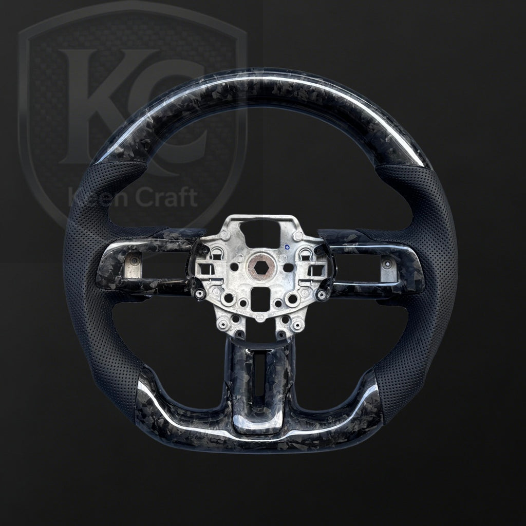 Ford 2018-2023 Mustang Carbon Fiber Steering Wheel | Keen Craft