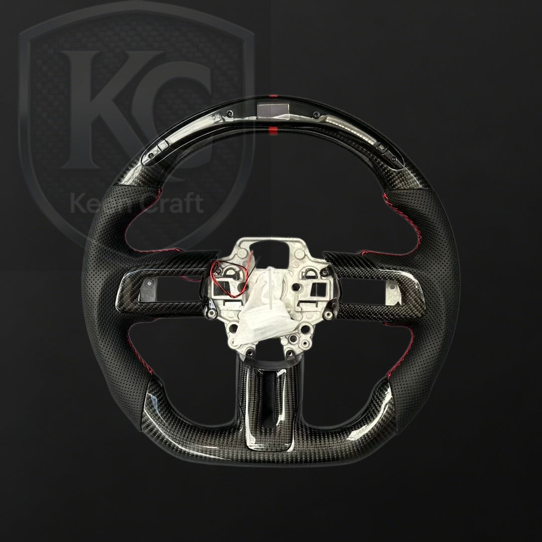 Ford 2018-2023 Mustang Carbon Fiber Steering Wheel | Keen Craft