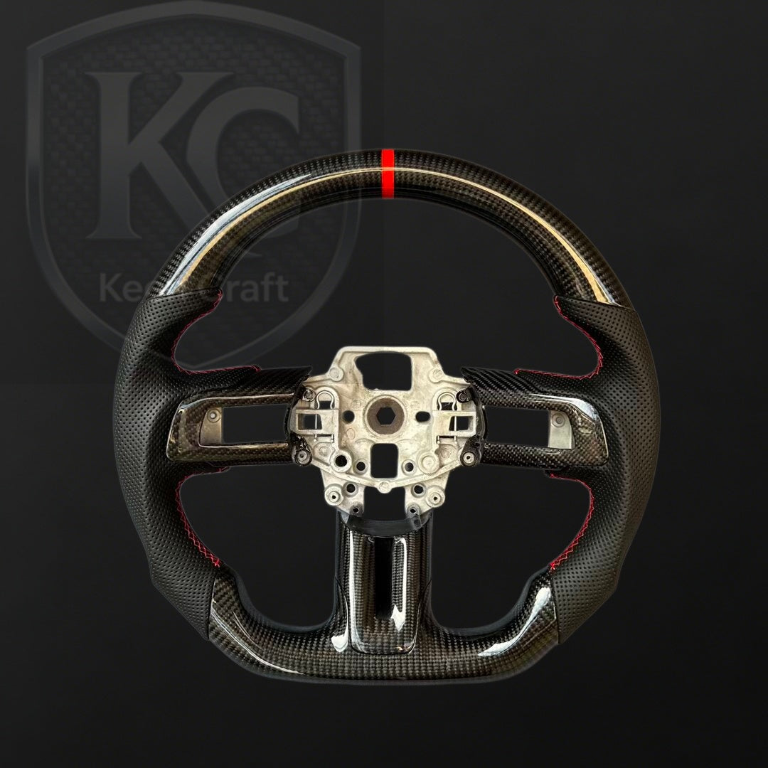 Ford 2018-2023 Mustang Carbon Fiber Steering Wheel | Keen Craft