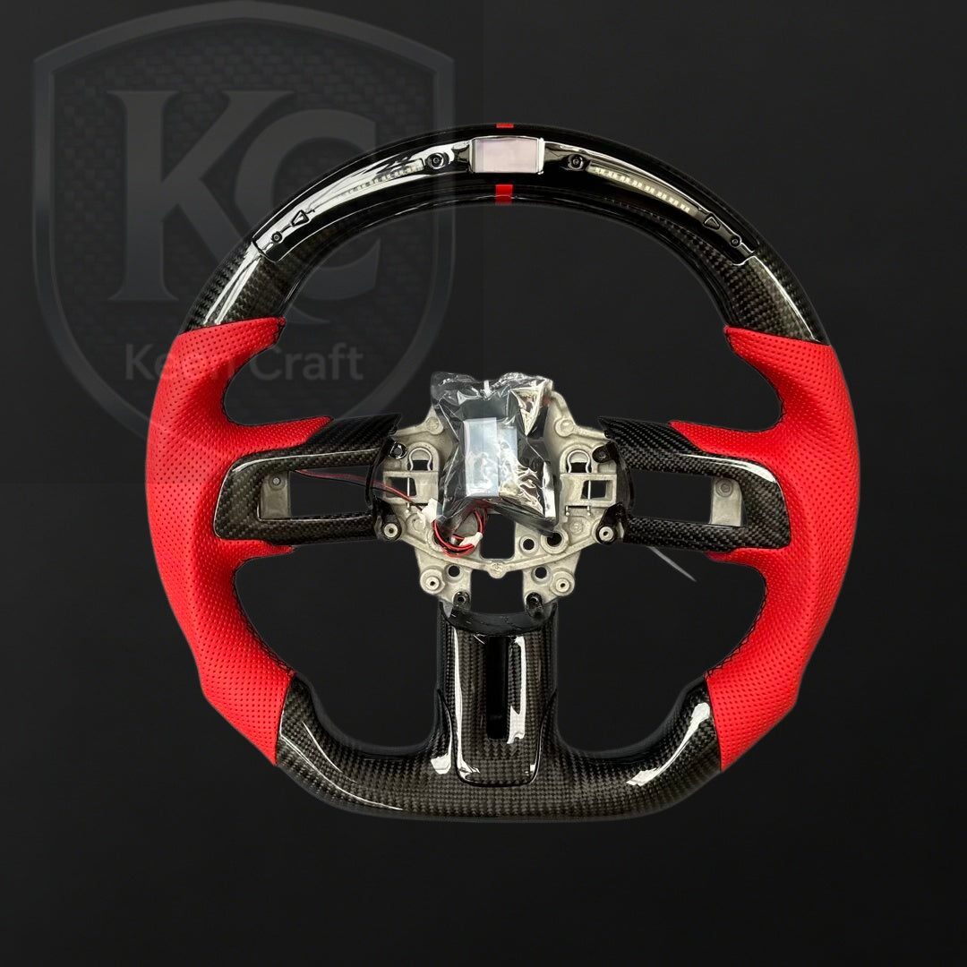 Ford 2018-2023 Mustang Carbon Fiber Steering Wheel | Keen Craft