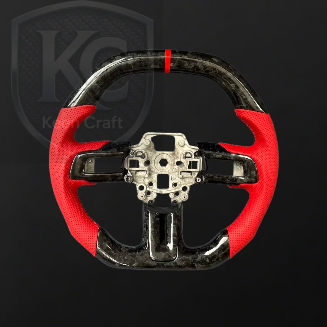 Ford 2018-2023 Mustang Carbon Fiber Steering Wheel | Keen Craft
