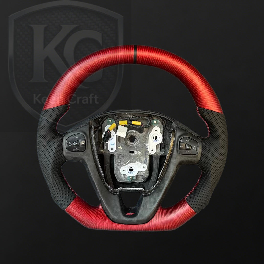 Ford 2014-2019 Fiesta (USA Version) Carbon Fiber Steering Wheel | Keen Craft