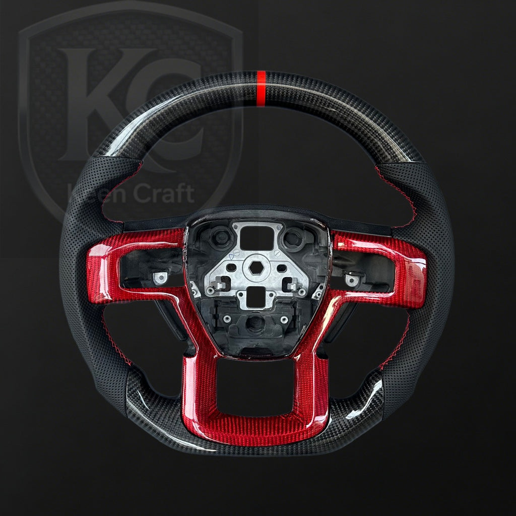 Ford 2015-2020 F150 Raptor / 2017-2022 F250/ 2017-2022 F350/2018-2020 Expedition Carbon Fiber Steering Wheel | Keen Craft