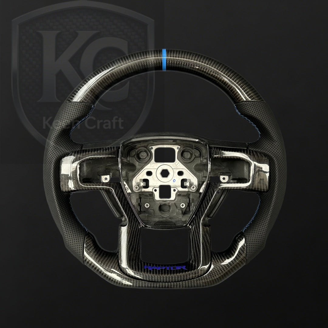 Ford 2015-2020 F150 Raptor / 2017-2022 F250/ 2017-2022 F350/2018-2020 Expedition Carbon Fiber Steering Wheel | Keen Craft