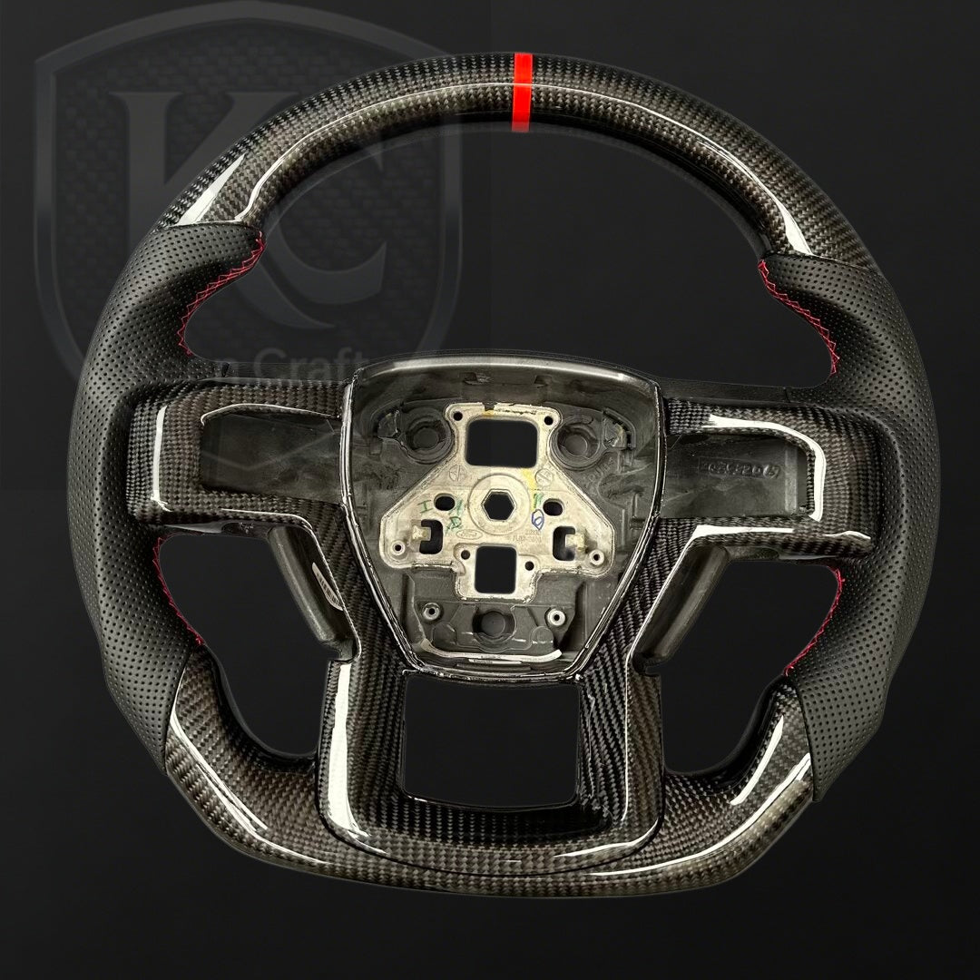 Ford 2015-2020 F150 Raptor / 2017-2022 F250/ 2017-2022 F350/2018-2020 Expedition Carbon Fiber Steering Wheel | Keen Craft