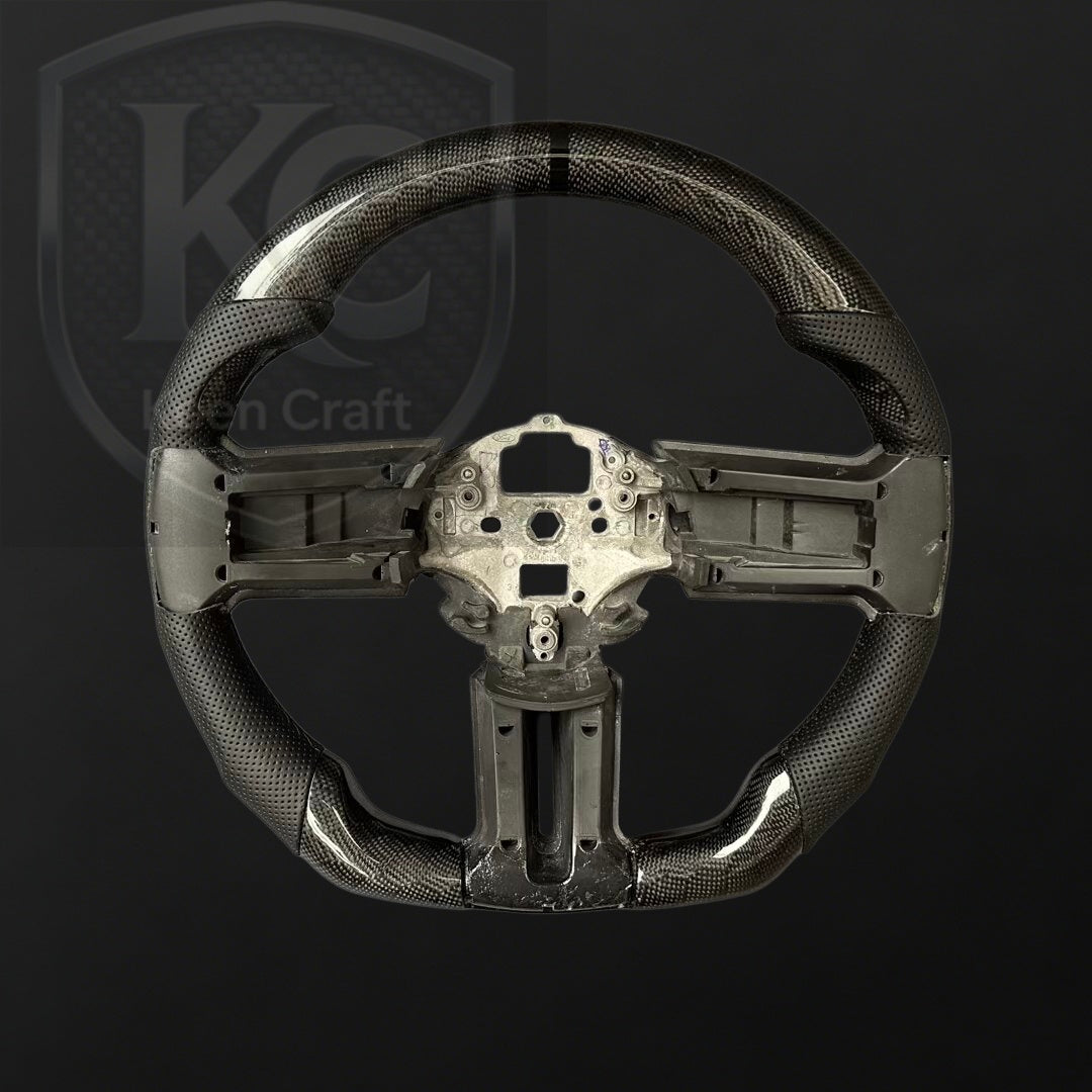 Carbon Fiber Steering Wheel (no Trim) for 2010-2014 Mustang GT/GT500| Keen Craft