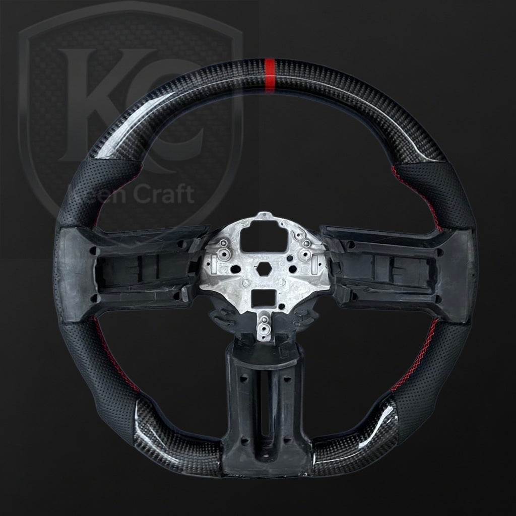 Carbon Fiber Steering Wheel (no Trim) for 2010-2014 Mustang GT/GT500| Keen Craft