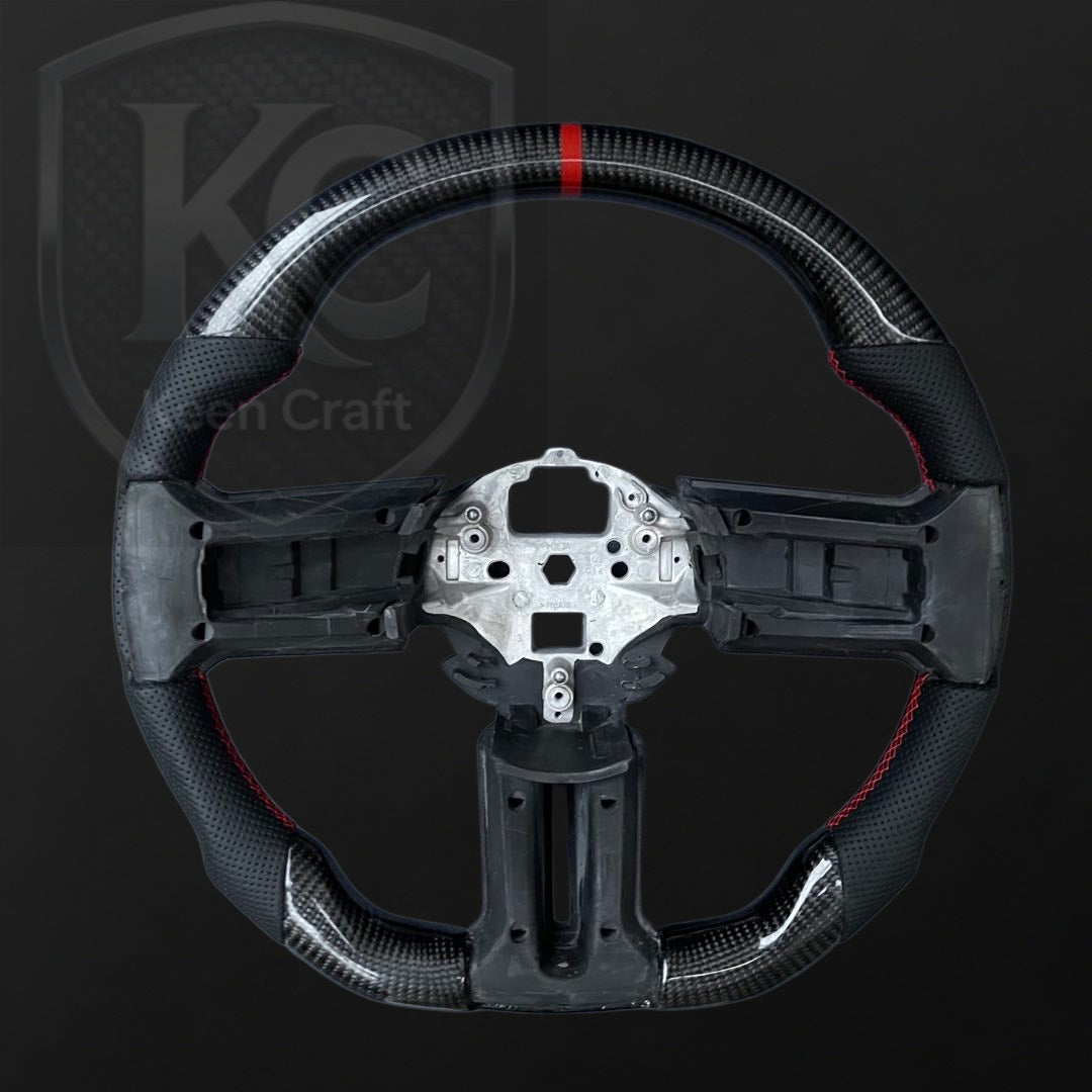 Carbon Fiber Steering Wheel (no Trim) for 2010-2014 Mustang GT/GT500| Keen Craft