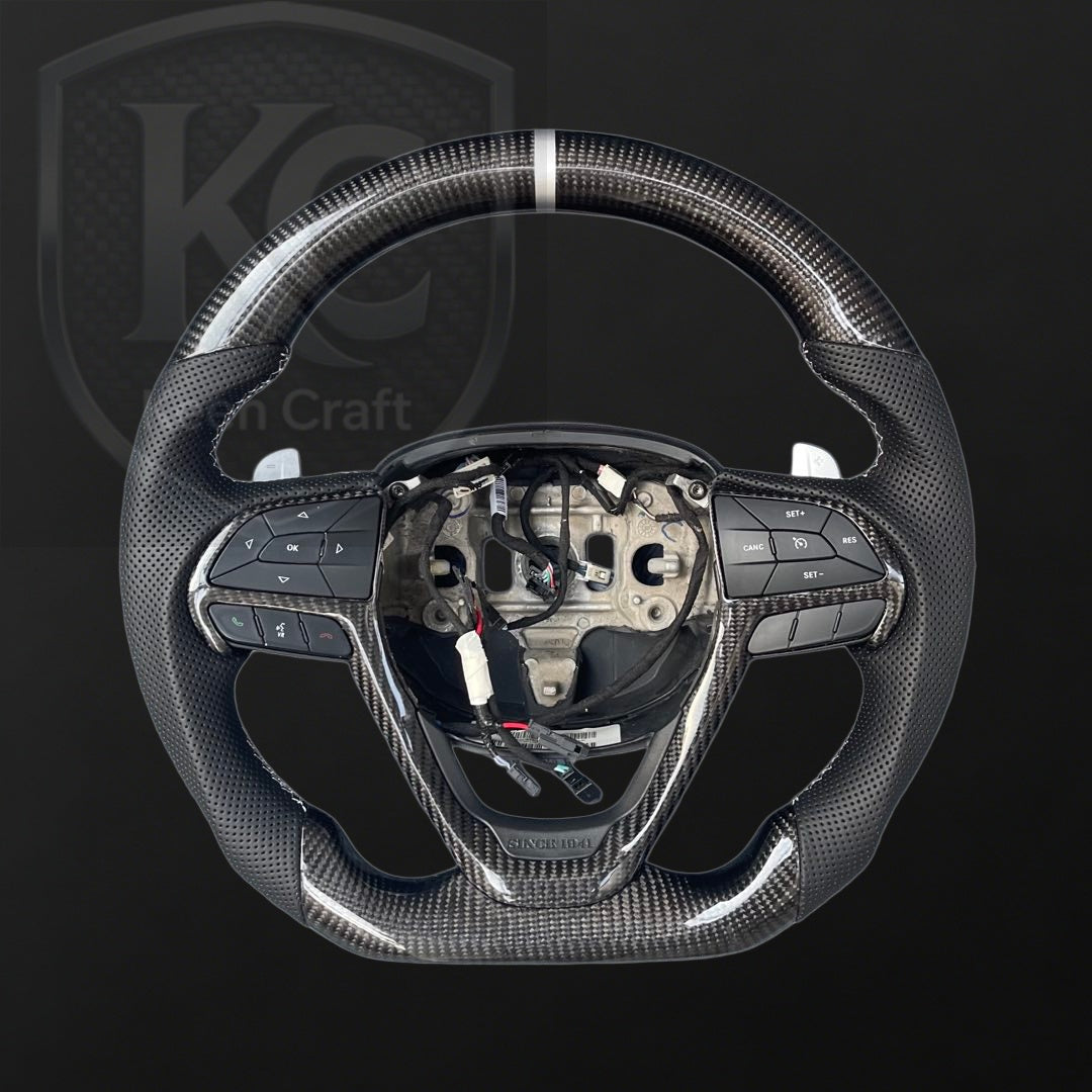 Jeep 2016-2021 Cherokee / Grand Cherokee Carbon Fiber Steering Wheel | Keen Craft