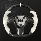 Tesla Model 3 Y Carbon Fiber Steering Wheel | Keen Craft