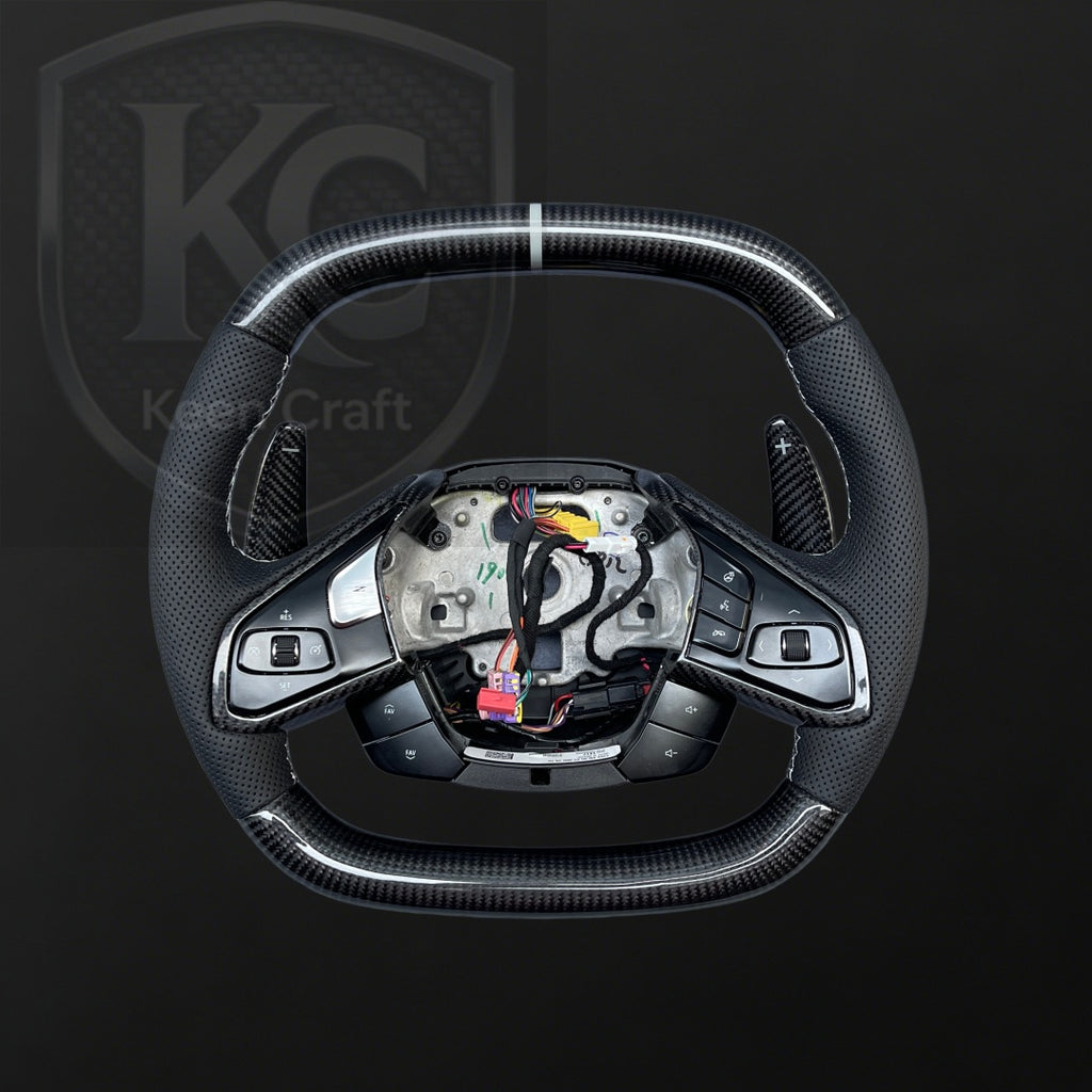 Corvette C8 2020-2026 Carbon Fiber Steering Wheel | Keen Craft