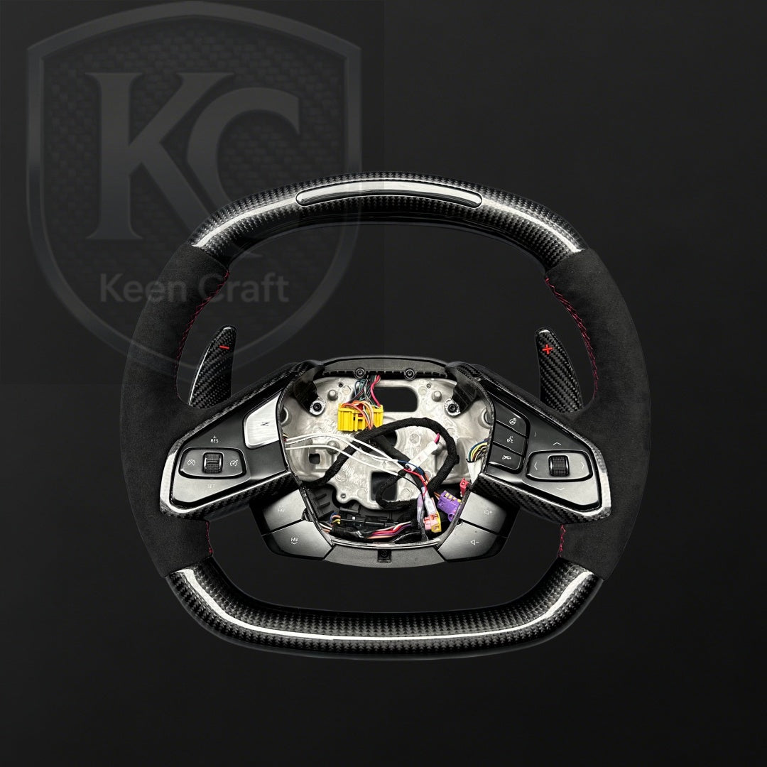 Corvette C8 2020-2026 Carbon Fiber Steering Wheel | Keen Craft