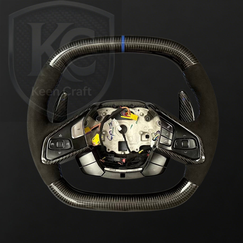 Corvette C8 2020-2026 Carbon Fiber Steering Wheel | Keen Craft