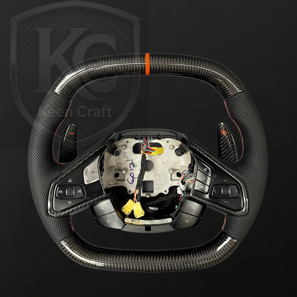 Corvette C8 2020-2026 Carbon Fiber Steering Wheel | Keen Craft