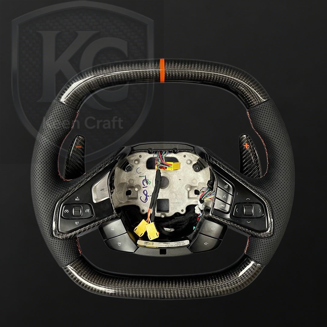 Corvette C8 2020-2026 Carbon Fiber Steering Wheel | Keen Craft