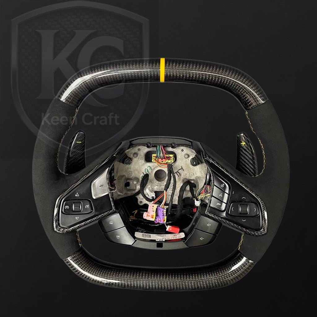 Corvette C8 2020-2026 Carbon Fiber Steering Wheel | Keen Craft