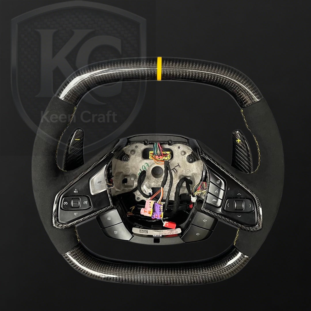 Corvette C8 2020-2026 Carbon Fiber Steering Wheel | Keen Craft