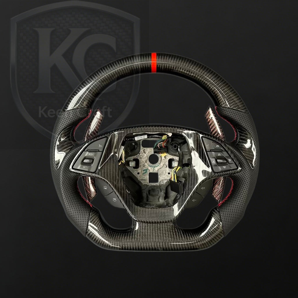 Corvette C7 2014-2019 Carbon Fiber Steering Wheel | Keen Craft