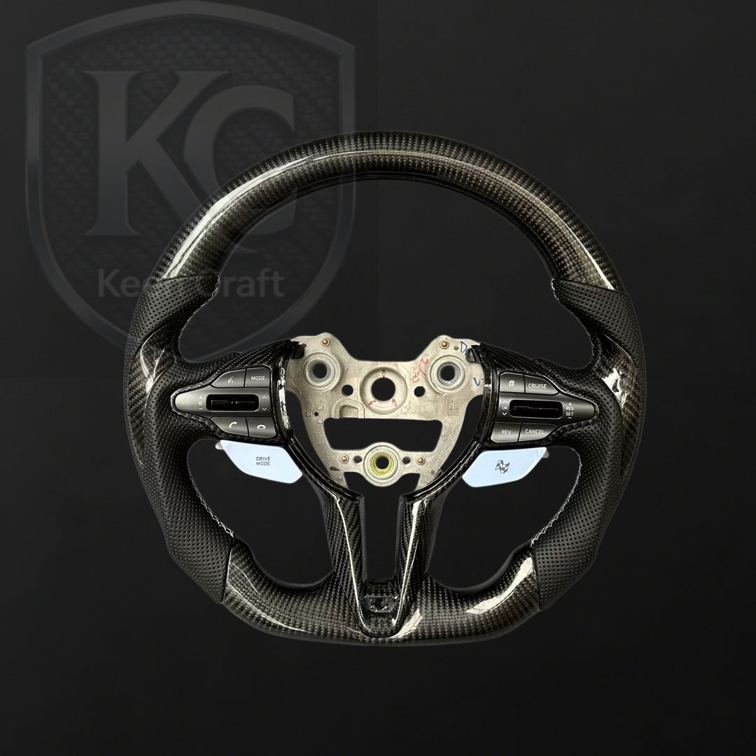 Hyundai 2020-2026 Elantra N / I20N / I30N Carbon Fiber Steering Wheel | Keen Craft
