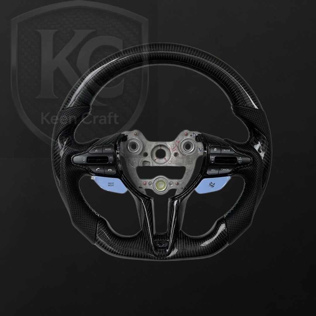 Hyundai 2020-2026 Elantra N / I20N / I30N Carbon Fiber Steering Wheel | Keen Craft