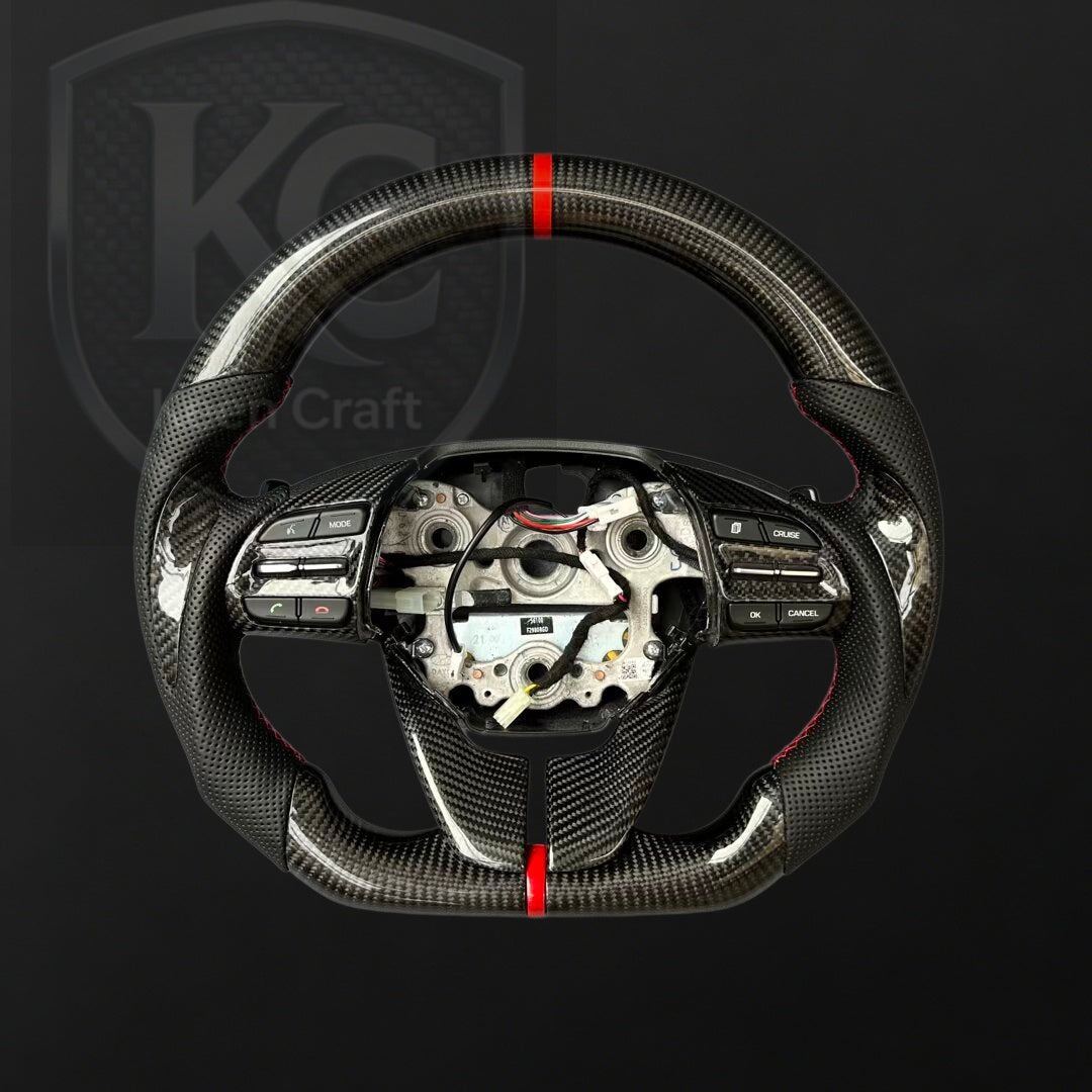Hyundai Elantra 2017-2020 Carbon Fiber Steering Wheel | Keen Craft