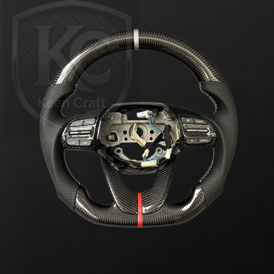 Hyundai Elantra 2017-2020 Carbon Fiber Steering Wheel | Keen Craft