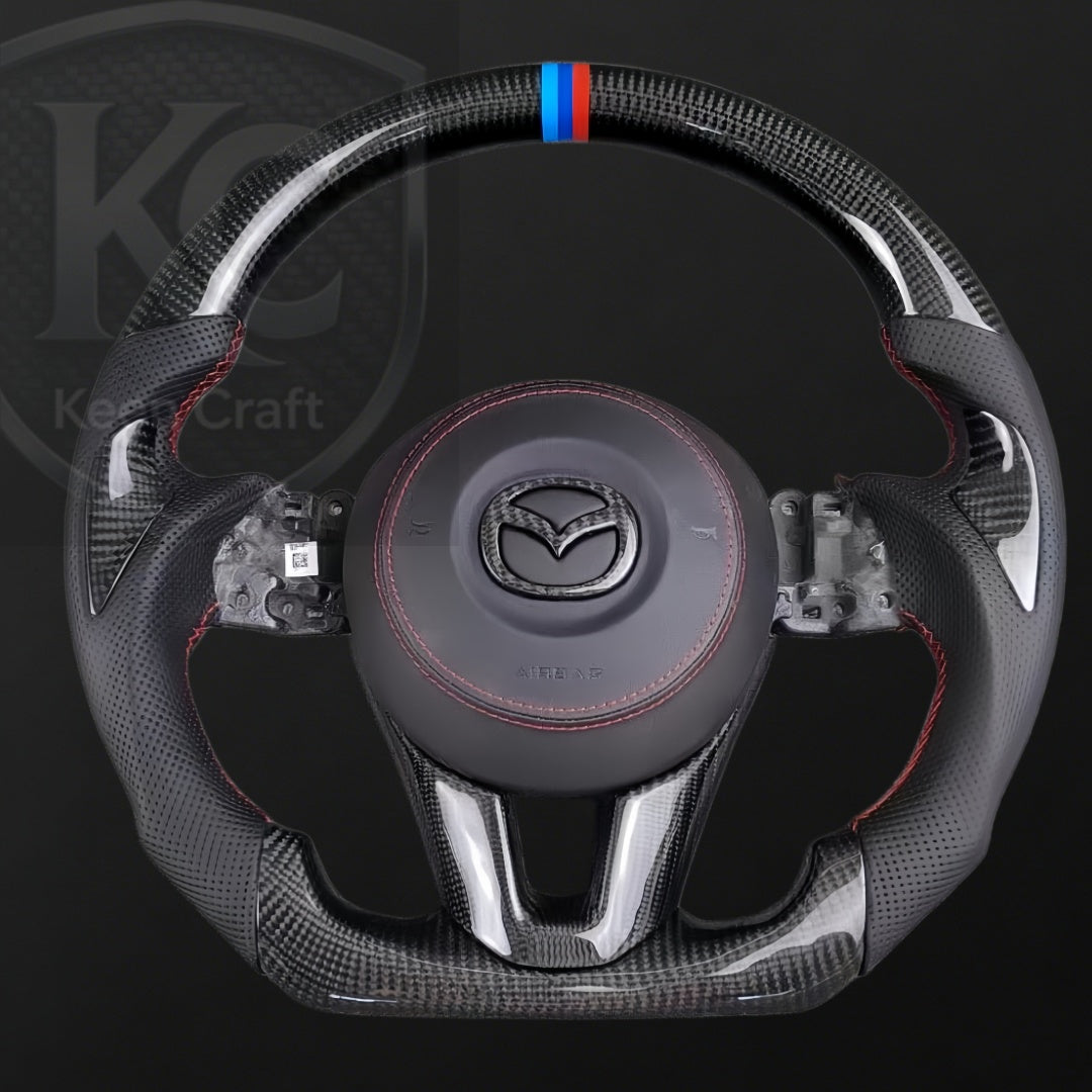 Mazda 2 2014-2016 Carbon Fiber Steering Wheel | Keen Craft