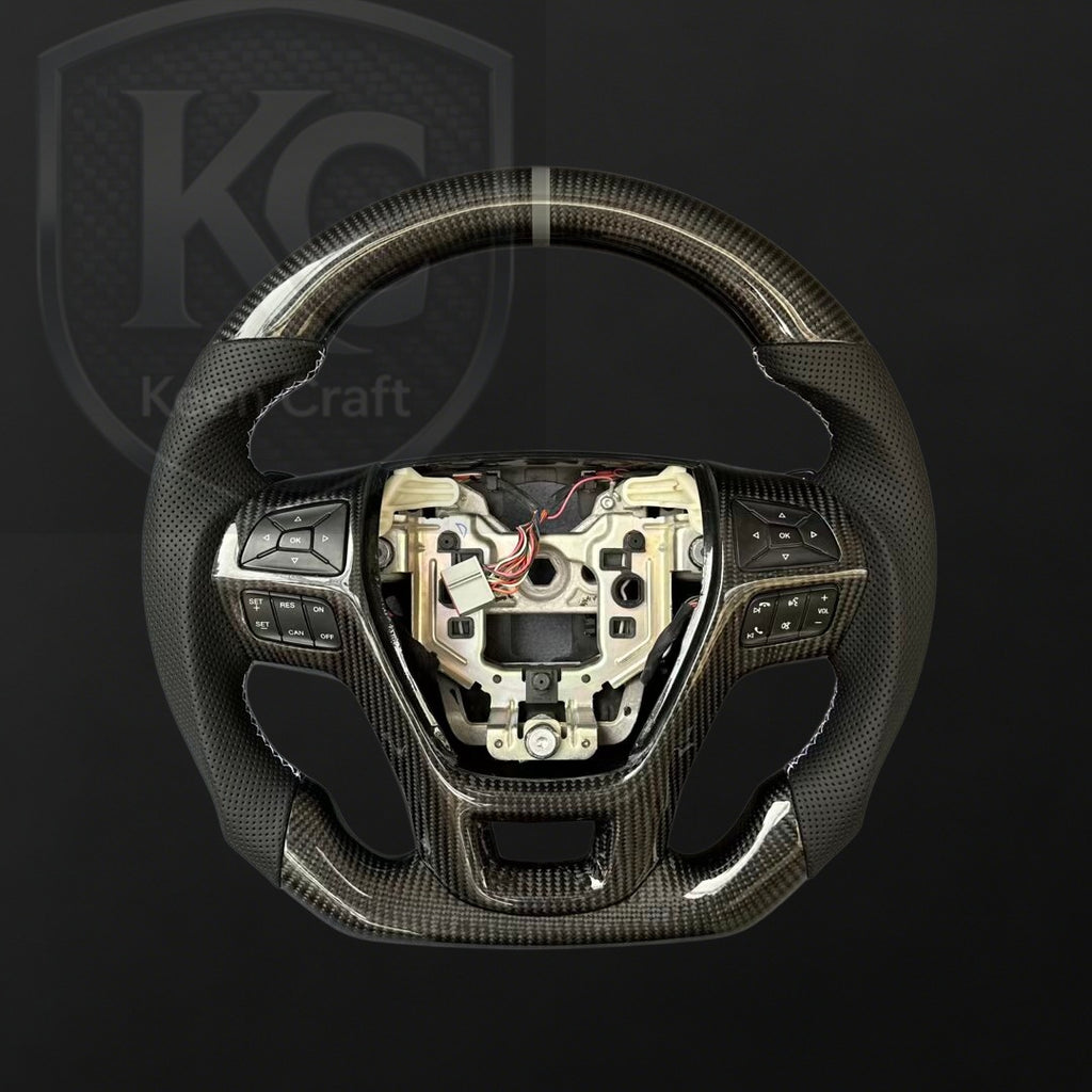 Ford 2013-2019 Taurus / 2011-2014 Edge / 2011-2019 Explorer / 2011-2020 Flex Carbon Fiber Steering Wheel | Keen Craft
