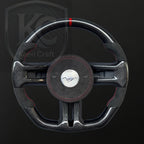 Ford 2010-2014 Mustang GT Shelby GT500 (with trim) Carbon Fiber Steering Wheel | Keen Craft
