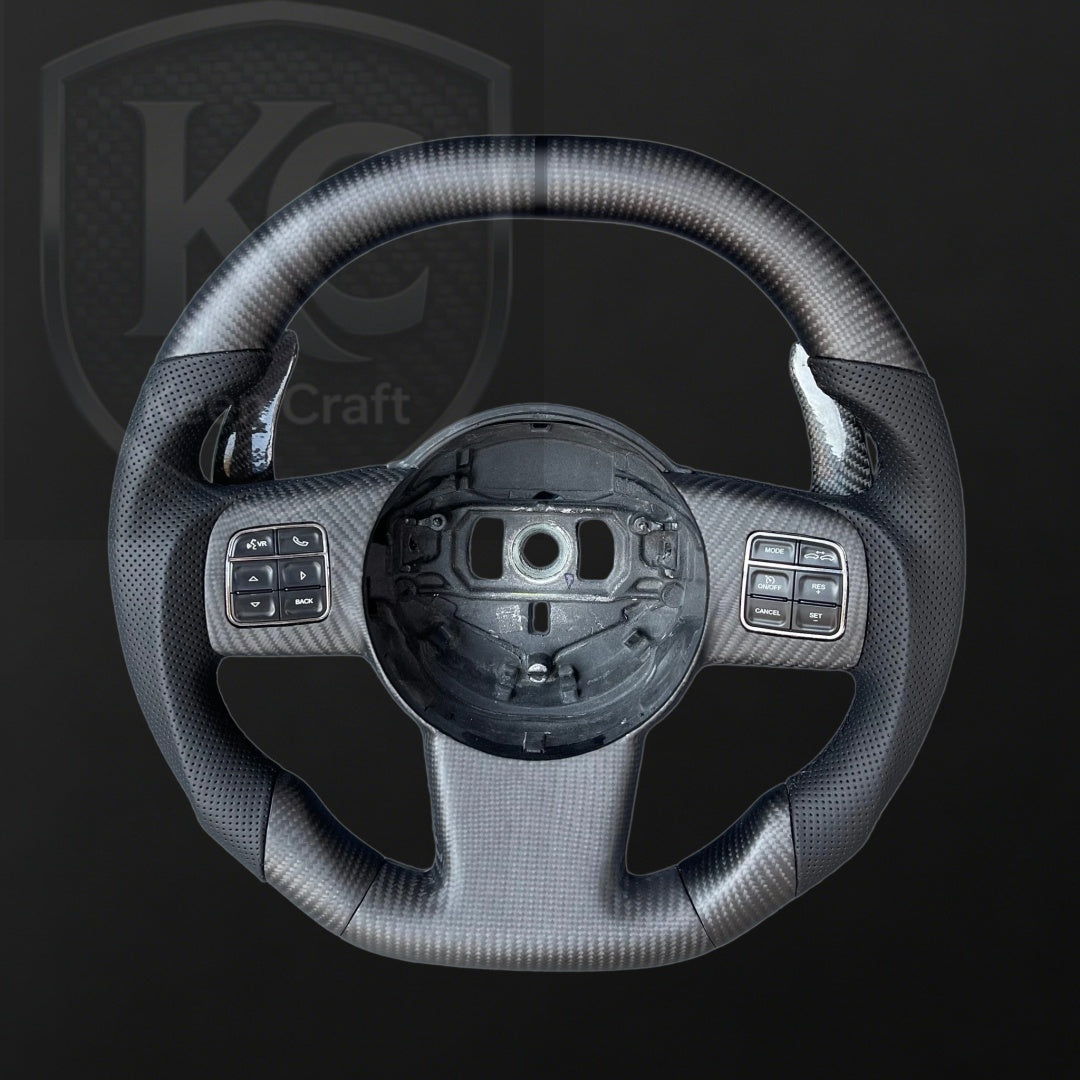 Dodge 2011-2014 Challenger Carbon Fiber Steering Wheel | Keen Craft