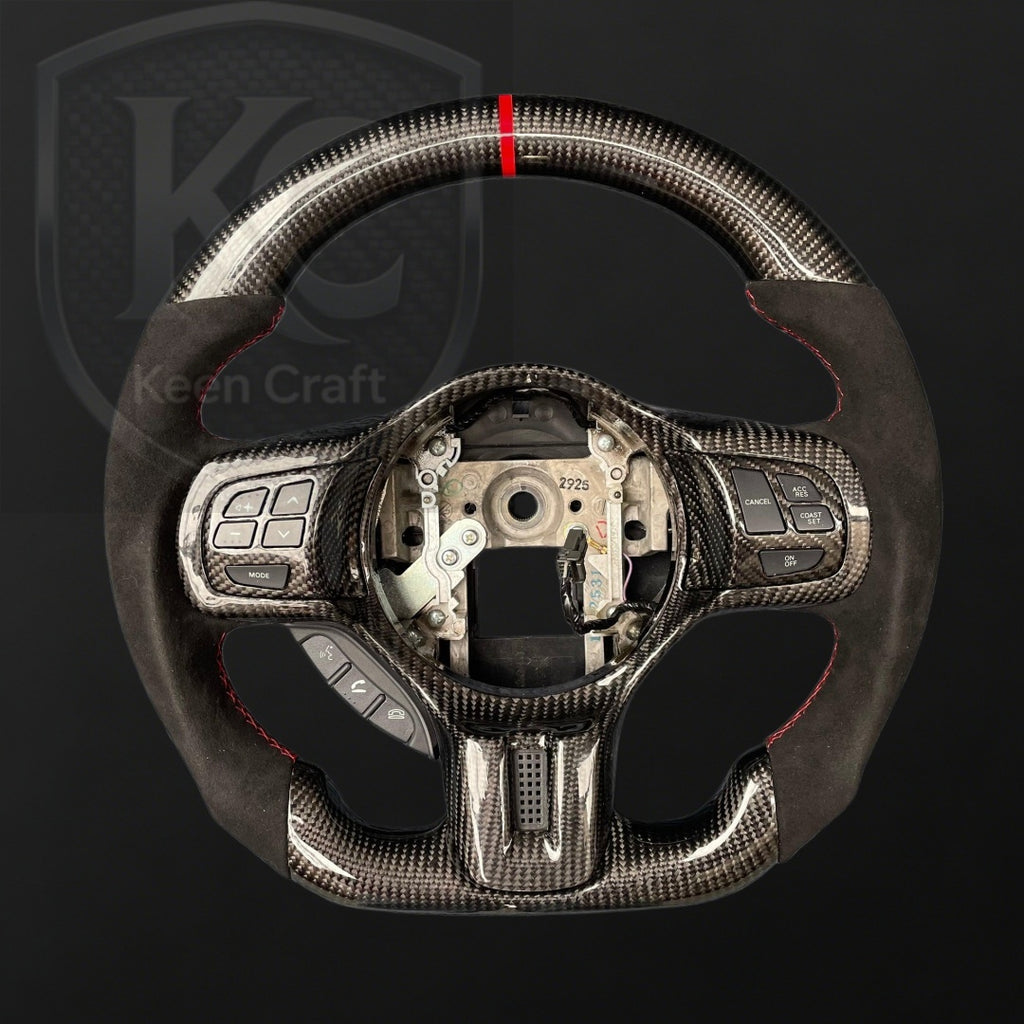 Mitsubishi Evolution 2008-2015 EVO X/Lancer Carbon Fiber Steering Wheel | Keen Craft