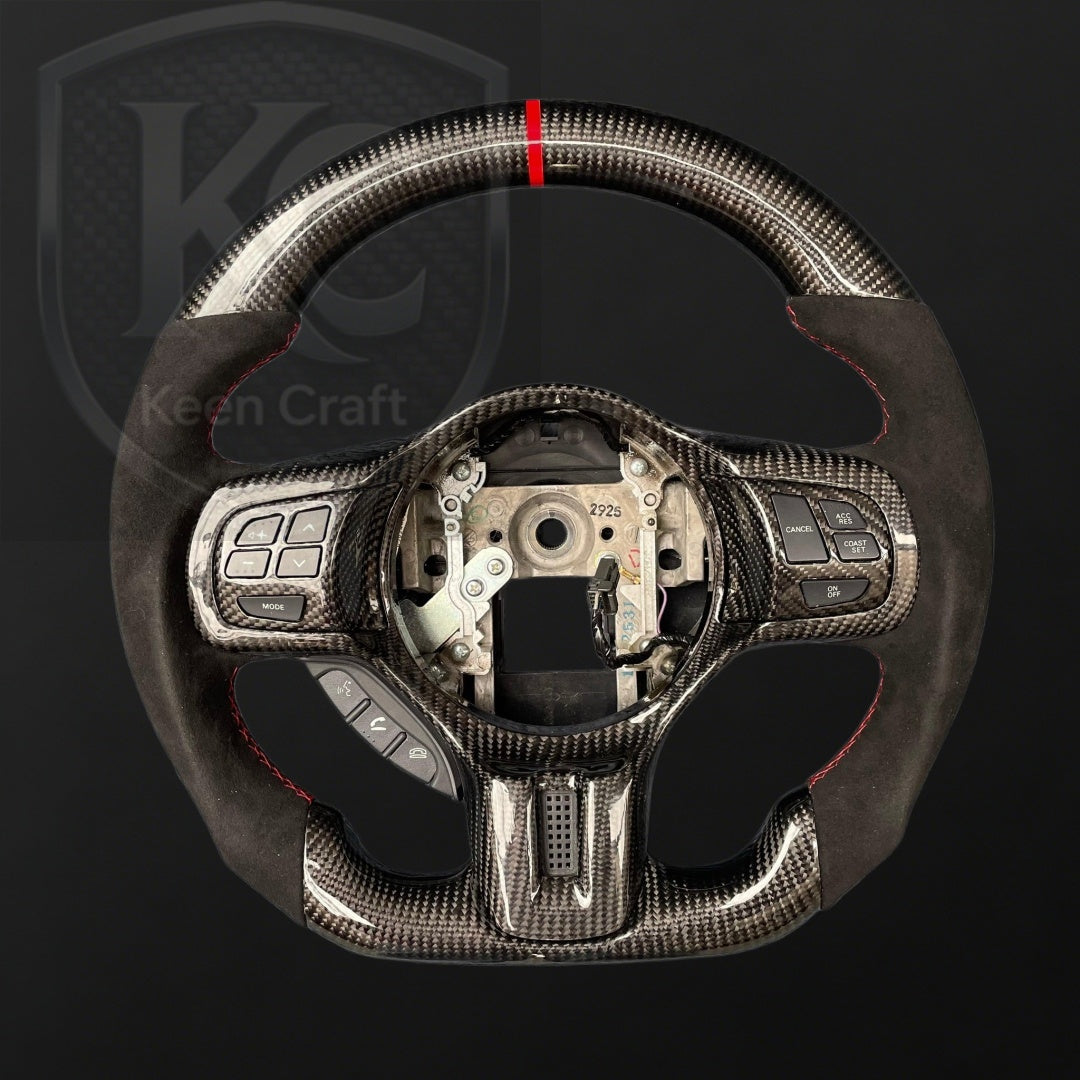 Mitsubishi Evolution 2008-2015 EVO X/Lancer Carbon Fiber Steering Wheel | Keen Craft