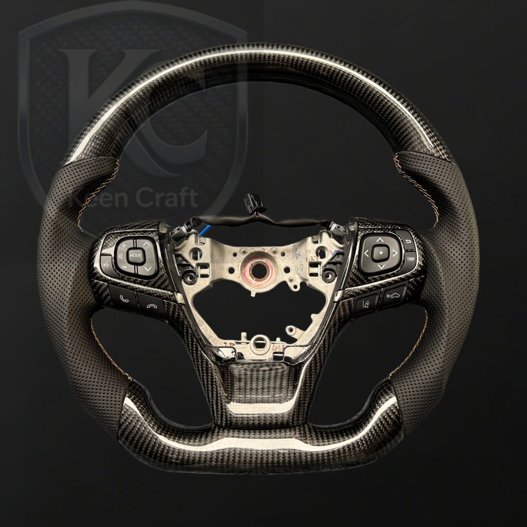 Toyota 2014-2017 Camry 2013-2018 Harrier Carbon Fiber Steering Wheel | Keen Craft