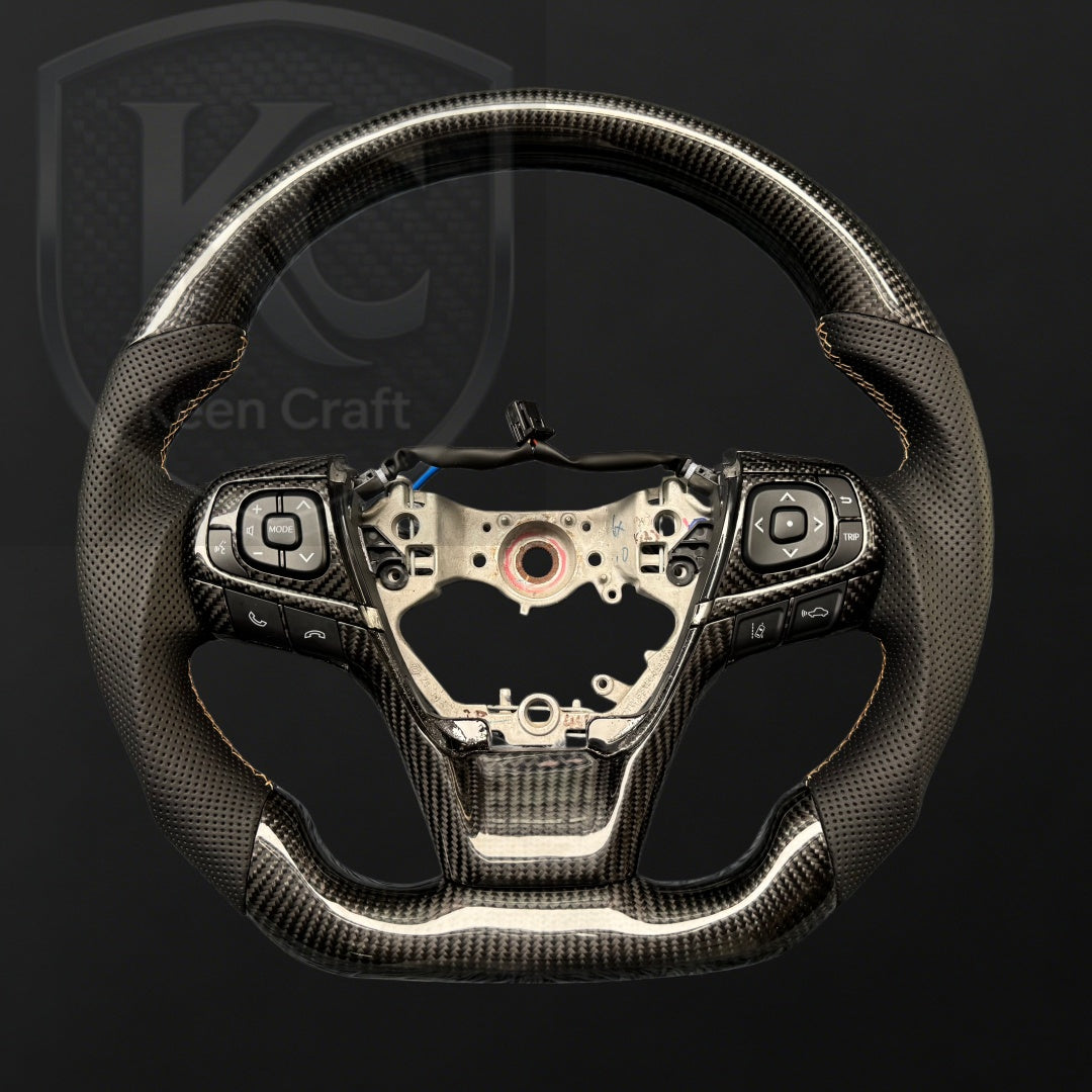 Toyota 2014-2017 Camry 2013-2018 Harrier Carbon Fiber Steering Wheel | Keen Craft