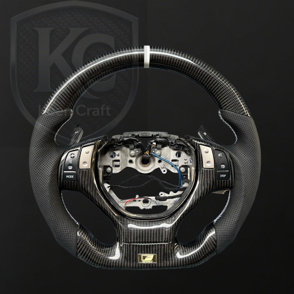 Lexus 2013-2015 GS350 GS450 / ES300 ES350 / RX350 RX450 Carbon Fiber Steering Wheel | Keen Craft