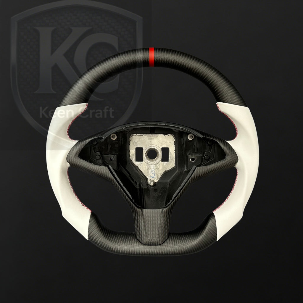 Tesla Model S / X Yoke Carbon Fiber Steering Wheel | Keen Craft