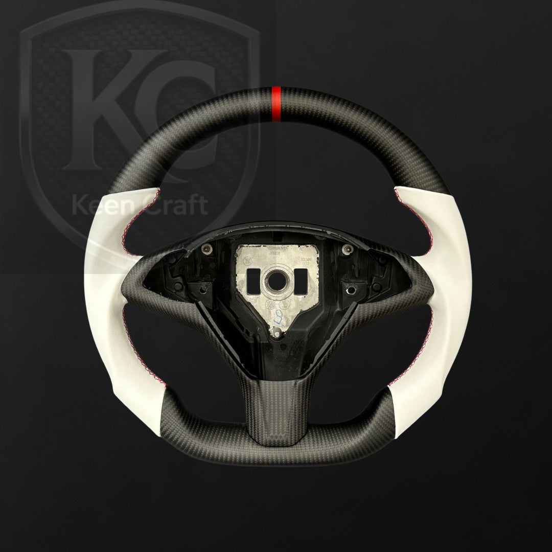 Tesla Model S / X Yoke Carbon Fiber Steering Wheel | Keen Craft
