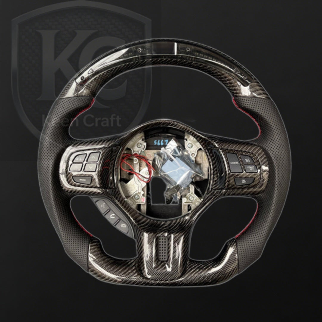 Mitsubishi Evolution 2008-2015 EVO X/Lancer Carbon Fiber Steering Wheel | Keen Craft