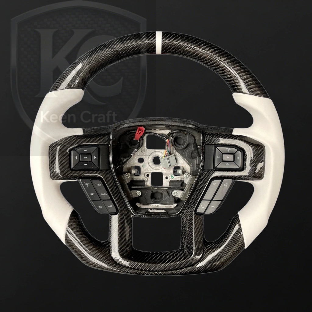 Ford 2015-2020 F150 Raptor / 2017-2022 F250/ 2017-2022 F350/2018-2020 Expedition Carbon Fiber Steering Wheel | Keen Craft