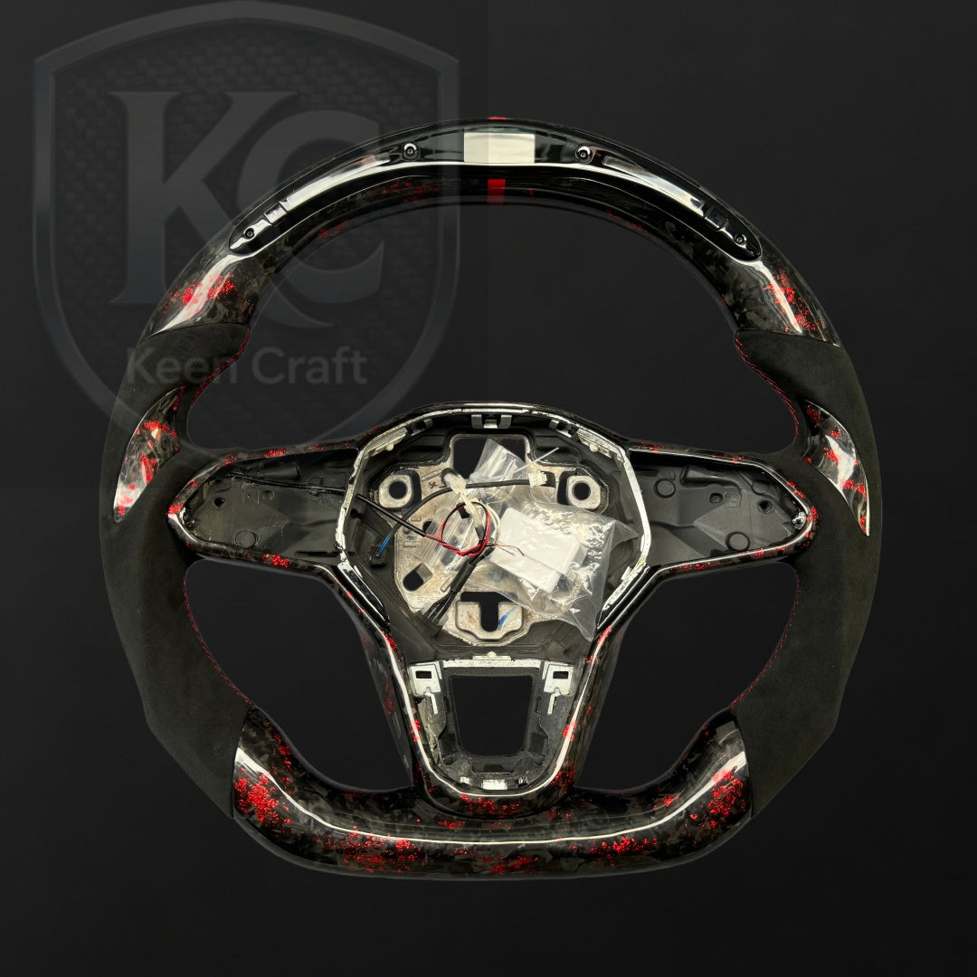 VW 2020-2026 MK8 Golf GTI R Jetta Carbon fiber steering wheel| Keen Craft