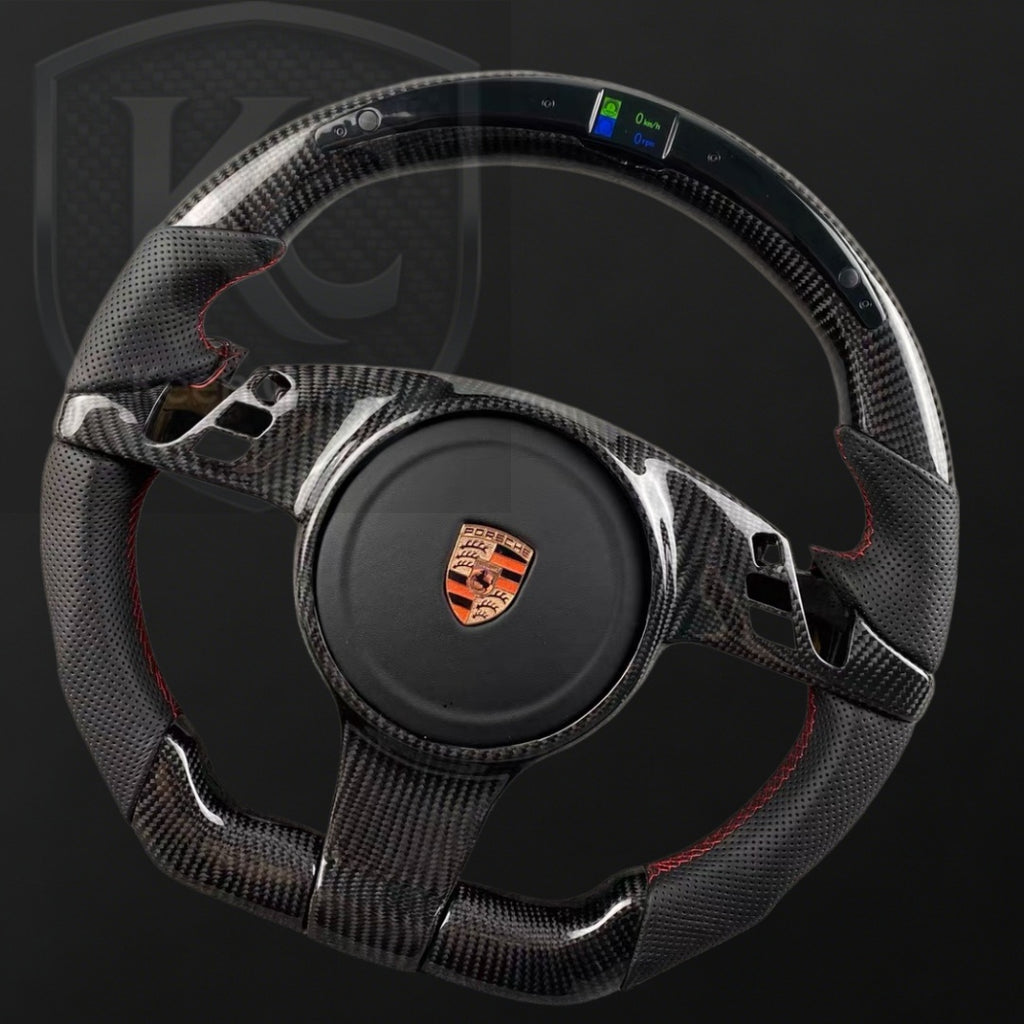 Porsche 911 (991.1) / Boxster (987.2 981) / Cayman (981) / Cayenne (958) / Panamera (970) Carbon Fiber Steering Wheel| Keen Craft