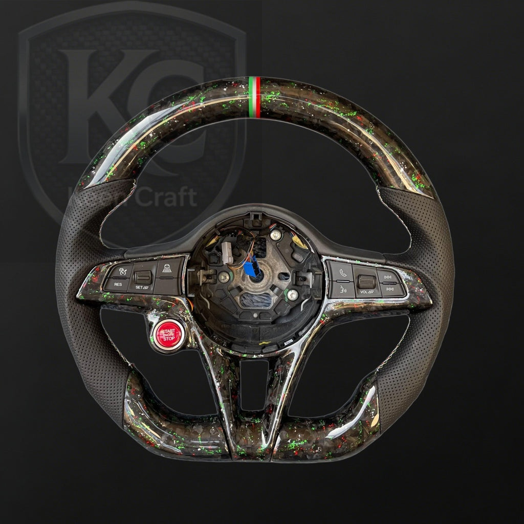 Alfa Romeo Giulia Stelvio 2017-2021 Carbon Fiber Steering Wheel | Keen Craft
