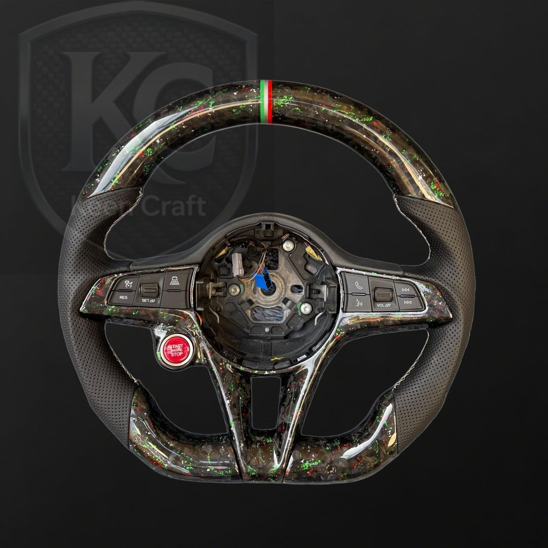 Alfa Romeo Giulia Stelvio 2017-2021 Carbon Fiber Steering Wheel | Keen Craft