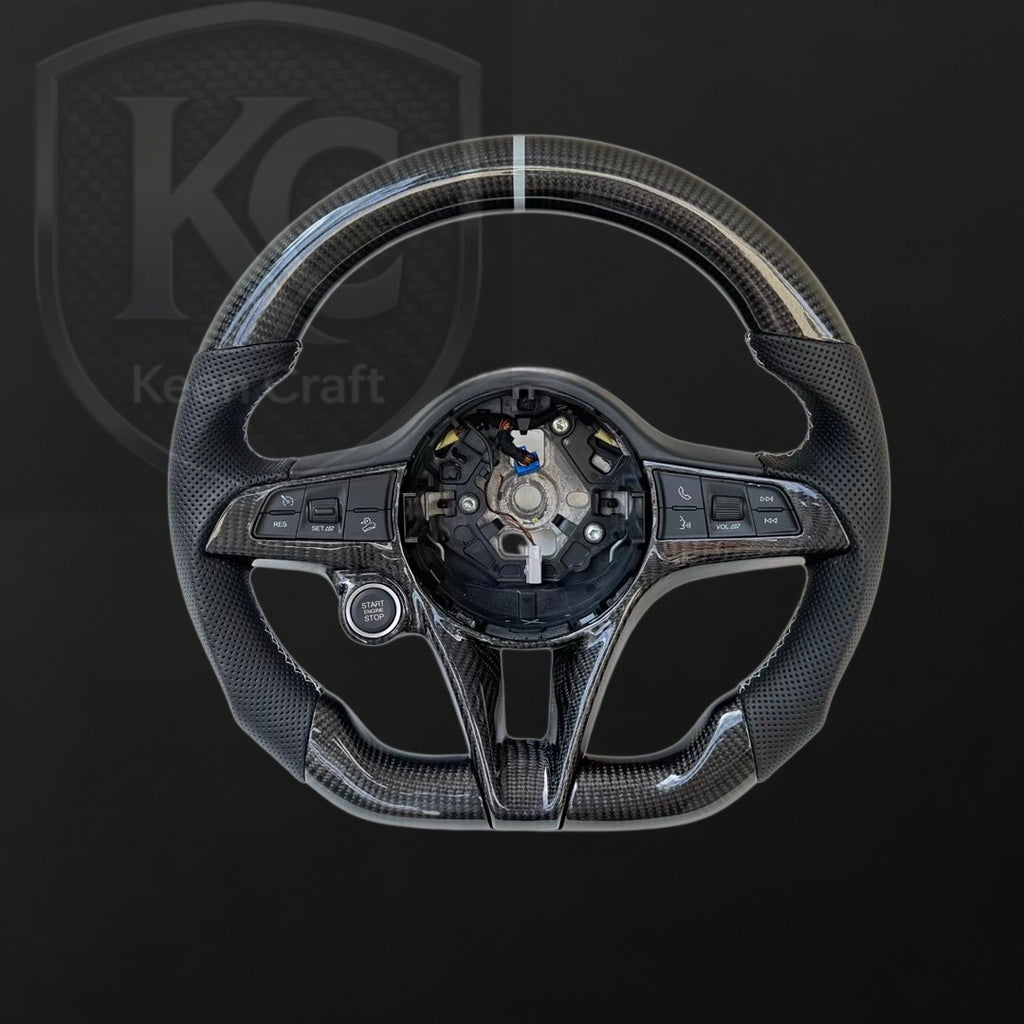 Alfa Romeo Giulia Stelvio 2017-2021 Carbon Fiber Steering Wheel | Keen Craft